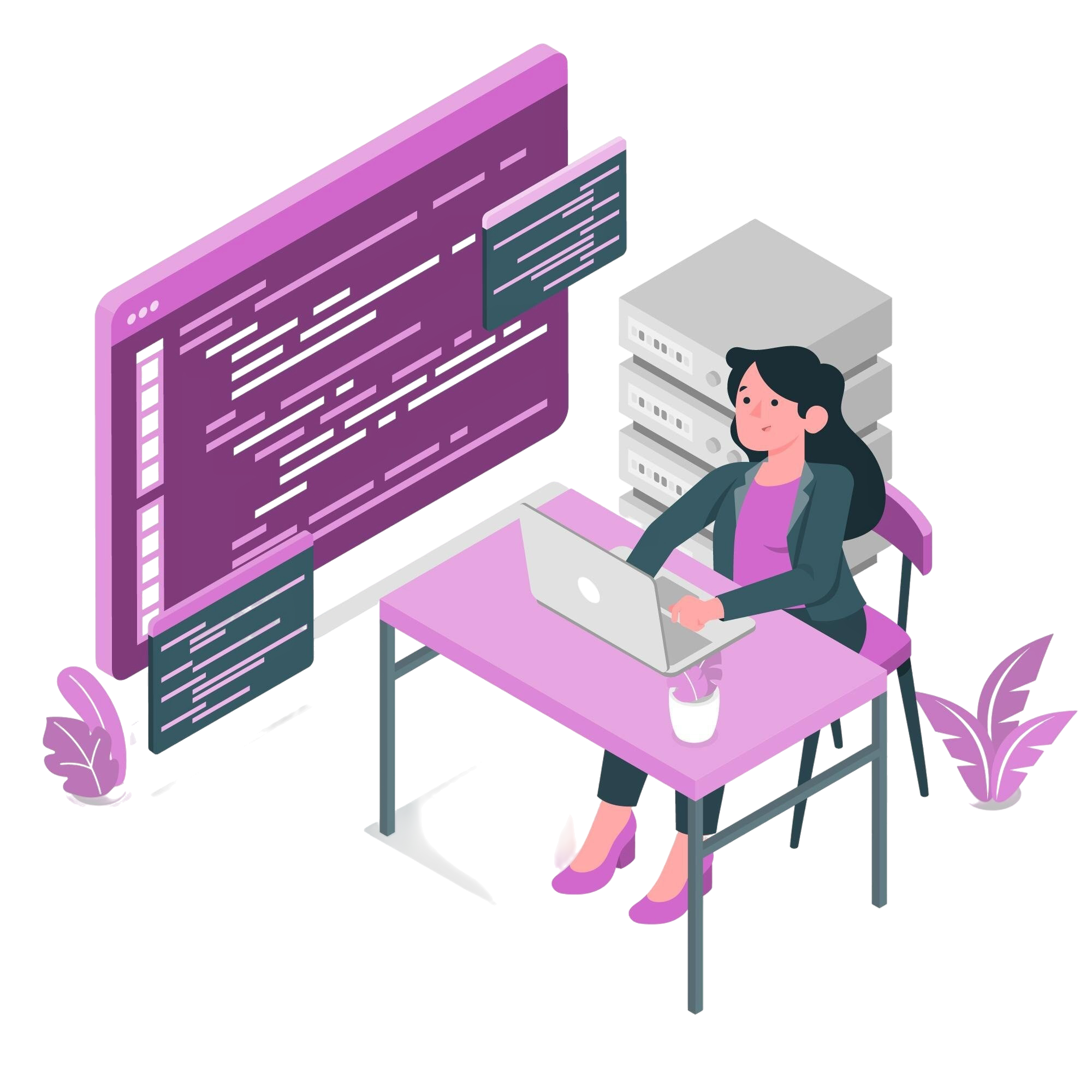 Woman Coding